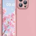 SUPFINE Designed for iPhone 15 Pro Case,Premium Liquid Silicone with [Soft Anti-Scratch Microfiber Lining][Upgraded Camera Protection] Slim Shockproof Phone Case for Men Women Girls,Rose Pink