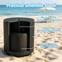 NicBex Outdoor Umbrella Base Table with 1.5 Inch Pool Side Hole,Black
