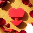 Civaner 1 Pack Valentine Funny Gift in Heart Box, Prank Funny Surprise for Her or Him, Valentine's Day Gift for Boyfriend Girlfriend, Cute Desk Love Joke Ornament, 3.8 x 3.2 Inch