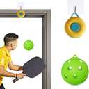 Pickleball Rebound Trainer Continuous Bounce for Solo Indoor & Outdoor Practice | Boost Reaction Time & Hand-Eye Coordination | Noise-Free Door Frame Set,Ideal Gift for Beginners to Pros