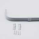 Yafa Home Fashion Heavy Duty Single Standard Adjustable Curtain Rod Hardware Included(White,48"-84")