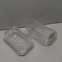 2 Piece Glass Butter Dishes With Lid Classic Design - Keep Butter Fresh and Flavorful,Perfect for Cream Cheese,Fruits,Dishwasher Safe,Clear Cover for Easy Viewing (2)
