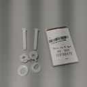 Jetec 2 Pieces Toilet Seat Screws Replacement Kit Plastic Bolts with Plastic Nuts and Washers Parts Kit for Fixing The Top Toilet Seat, White