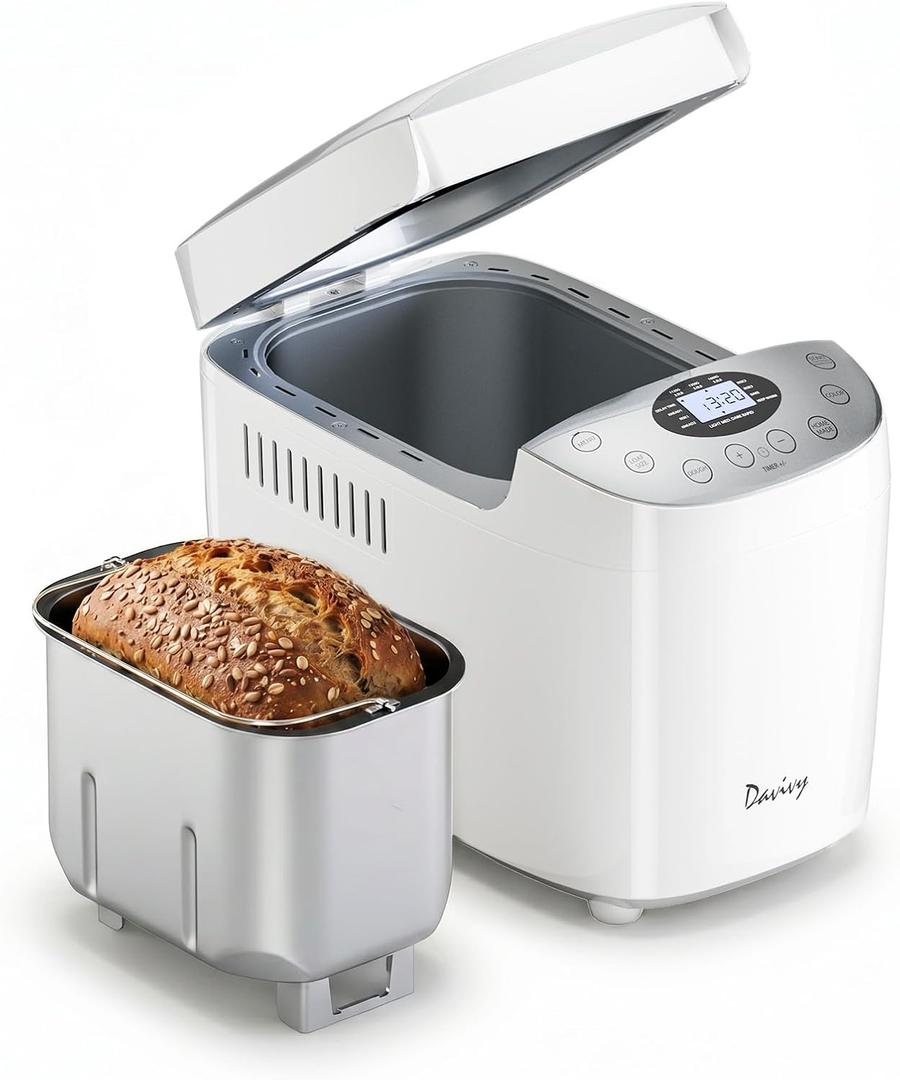 Davivy 3.5 lb Large Capacity Bread Maker with 2 Kneading Paddles