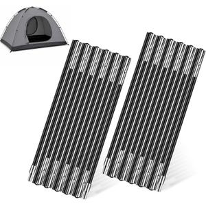 Yaocom Fiberglass Tent Poles Replacement Pre Assembled Black Tent Poles Camping Rod Parts for Hiking Outdoor Camping Backpacking