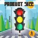 2 x 6Pcs Traffic Light Balloons for Kids Birthday Party Decorations,Transportation Big Balloons for Race Car Birthday Party Supplies