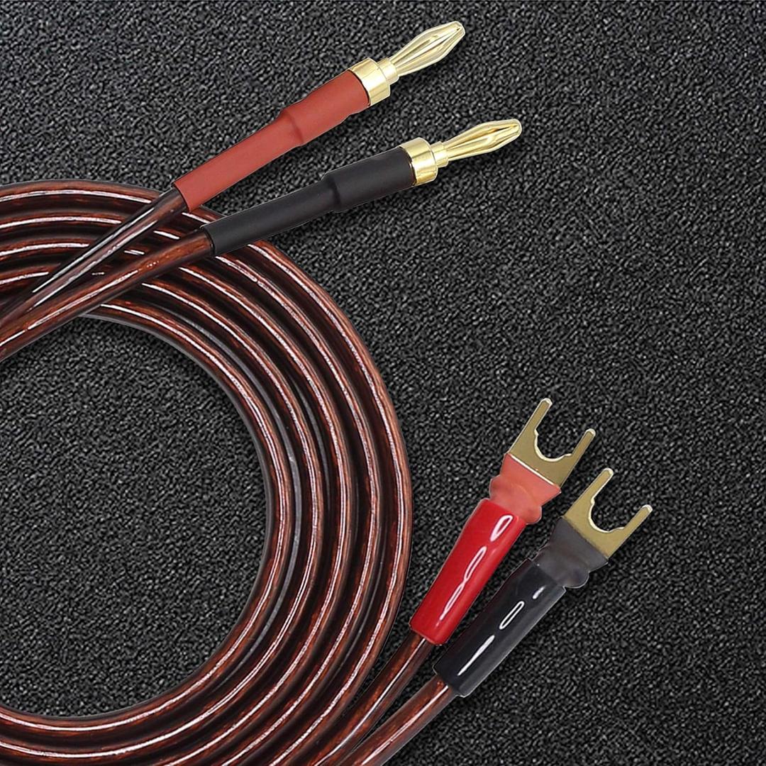 HiFi OFC Speaker Wire with Spade Plug
