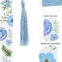 Outus 8 Sets Flower Acrylic Bookmarks Transparent Acrylic Cute Floral Bookmarks with Colorful Tassels for Back to School Women Teacher Kids Book Lovers, 8 Styles