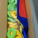 Giant 4 Row Game with Carrying Bag and Mesh Fabric .Giant 4-to-Score Game Set Suitable for Indoor and Outdoor Holiday Parties and Family Gatherings. Blue red