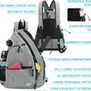 Sucipi Pickleball Bag - Men's & Women's Pickleball Backpack, Adjustable Sling Bag w/Fence Hook/Large Capacity/Safety Pocket