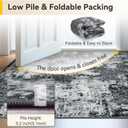 RELEANY Washable Square 9'x9' Area Rug for Living Room Black White