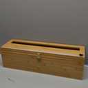 18 Inch Commercial Plastic Wrap Dispenser with Cutter & Roller - Heavy Duty 3000ft Film & 1000ft Foil Holder - Fits Butcher, Freezer, Kraft Paper for Restaurant Kitchen Food Service (Bamboo)