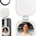 SmallRig Magnetic Selfie Light for iPhone, Phone Light with a Mirror, Instant Attachment for MagSafe, for Selfies, Video Conference, Vibe P48 White