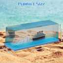Latest Model Unsinkable Titanic Wavey Boat Toy Model Desk Acrylic Paperweight Liquid Wave Decorations for Car Cruise Ship in a Bottle Box Toys (C)