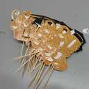 2025 Glittery Graduation Cupcake Toppers (48 Pieces) Gold and Black Class of 2025 Graduation Cap Diploma Cupcake Toppers for Graduation Party, 2025 Grad Congrats Graduation Dessert Decoration Picks