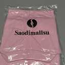 Saodimallsu Womens Summer Sleeveless Mini Dress Casual Polo Collared Button V Neck Knit Sweater Shirt Dresses