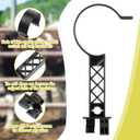 Pangda 12 Pcs Pipe Clamp Insulators Electric Fence T Post Insulators Tube Post Holds Conductors Mounted Hole Panels for Electric Fence Wire for Round Tubing (Black)