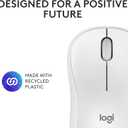 Logitech M240 Silent Bluetooth Mouse, Wireless, Compact, Portable, Smooth Tracking, 18-Month Battery, for Windows, macOS, ChromeOS, Compatible with PC, Mac, Laptop, Tablets - Off White