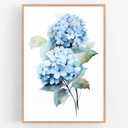 Hydrangea Canvas Art Blue Flower Abstract Wall Art Watercolor Plant Print Blue Hydrangea Picture Watercolor Flower Artwork Abstract Plant Painting Blue Flower Poster Floral Wall Art 16x24inch No Frame