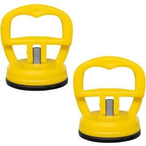 ZIMISI 2PCS Car Dent Puller, Suction Cup Dent Puller Kit with Handle Lifter, Car Dent Remover Tool, Vehicle Body Repair Tool for Glass and Tiles Lifting, and Objects Moving (Yellow)
