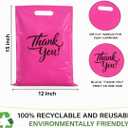 Infinite Pack Pink 20"x20" (100pcs) Thank You plastic Merchandise Bags Die-Cut Handles, Perfect for Retail Shopping, Boutiques, Goodie bags, and Gift Packaging & Favors, 2MIL Reusable Plastic Bag