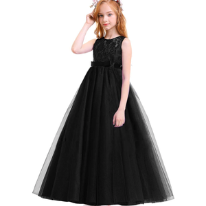 Big Girl Vintage Lace Junior Bridesmaid Dress Dance Ball Pageant Maxi Gown Floor Long for Party Wedding 13-14 years