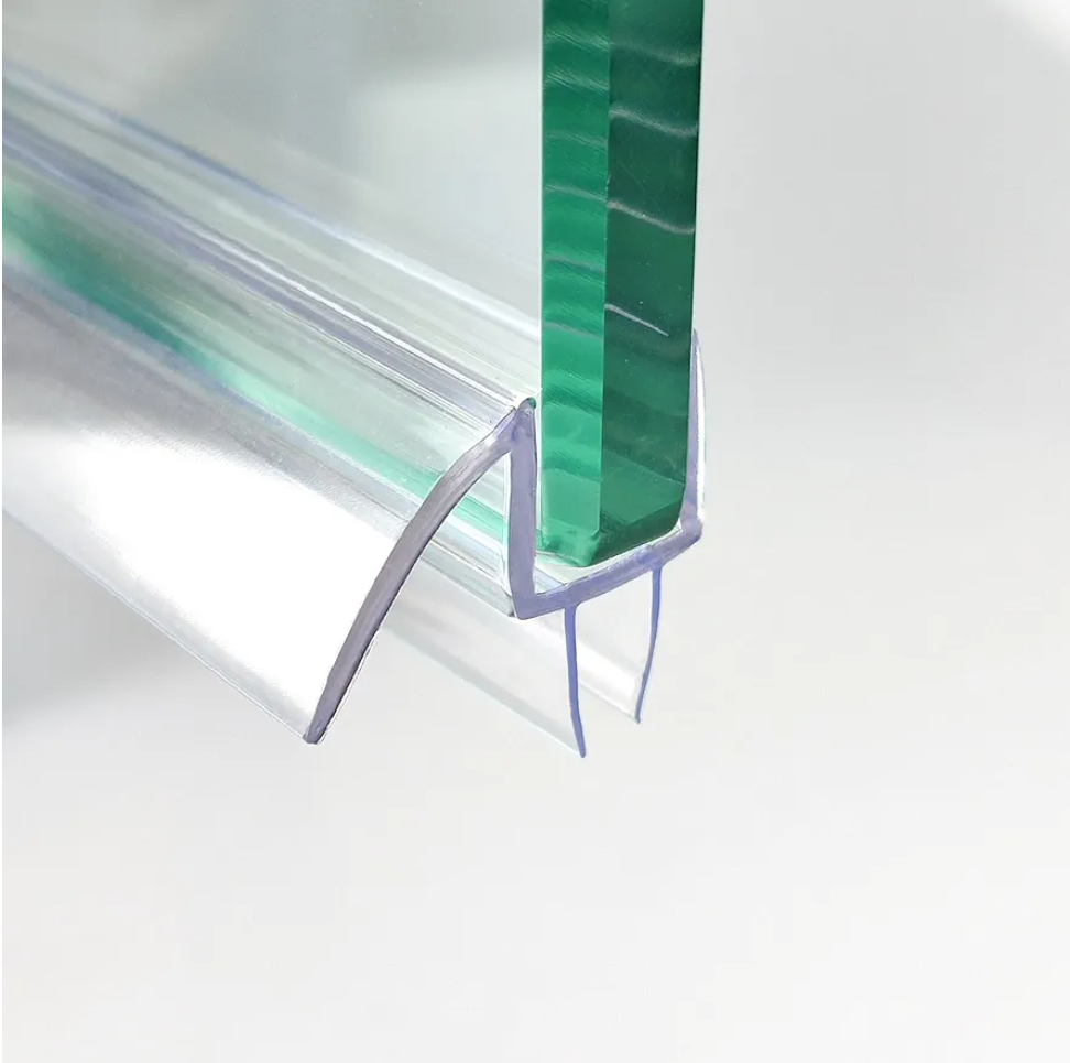 MCOCOD 36" Shower Door Bottom Seal Strip for 1/2" (12mm) Glass – Ultra Clear Polycarbonate Shower Door Sweep, Single Pack