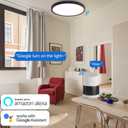 12" Smart Ceiling Light Fixture Compatible with Alexa, LED Close to Ceiling Lights with App Control Color Change for Bedroom, Kitchen Island, 30W