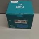 Whistling Tea Kettle with Wood Handle Stainless Steel Teakettle Teapot Stove Top Teapot for Home Kitchen Outdoor Camping Hiking 3L White