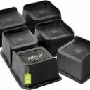 Bed Risers 1 inch, 2 inch, 3 inch, 4 inch, 6 inch, 8 inch Heavy Duty, Oversized Furniture Riser for Couch Sofa Table Chair Leg Frame Dorm, Support up to 6000 Lbs (Black 6 Pack, 3 inch)