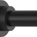 Shower Curtain Rod Adjustable 43-78 inch, 1"Diameter Spring Tension Curtain Rod No Drill, Anti-Rust Non-Slip Shower Rod, Black Shower Curtain Rod for Bathroom Tension