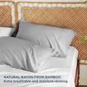 Bedsure Cooling Pillow Cases Queen Size Set of 2, Rayon Derived from Bamboo Cooling Pillowcase for Hot Sleepers, Cool Pillow Covers with Envelope Closure for Women Men, Light Grey, 20x30 Inches