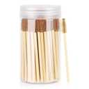 100 Pcs Disposable Mascara Wands with Container, Bamboo Spoolies Brush for Eyelash Extensions, Spooly Eyelash Eyebrow Brushes Lash Wand Applicator Makeup Kits, Brown