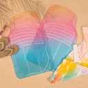 Carbella Auto Sun Shade and 2PC Car Floor Mats Sunset Translucent Rainbow All Weather Heavy Duty Trim to Fit Most Cars, Vans, Trucks & SUVs,