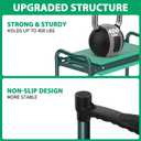 TomCare Garden Kneeler and Seat 10.64 Wider Larger Soft Kneeling Pad Garden Bench with 2 Large Tool Pouches Heavy Duty Garden Stool Foldable Tools Gardening Gifts for Women Men Gardeners, 10.64" Extra-Wide Kneeling Pad