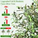 7 FT Tall Faux Olive Tree, Look Real Fake Olive Tree with 4 Natural Thick Trunks & Weighted Pot, Olive Trees Artificial Indoor with Lusher & Fuller Leaves for Indoor Home Office Living Room Outdoor
