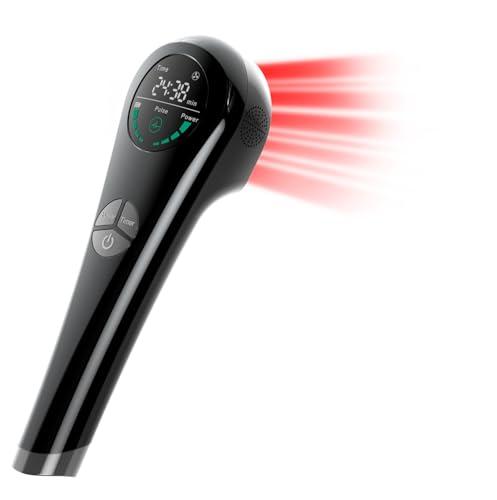 Handheld Red Light Therapy with Stand-Near Infrared Light Therapy Device with Stand, Cold Laser Therapy Device Pain Relief for Joints & Muscles (4 x 808nm + 14 x 650nm)