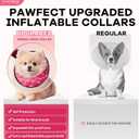 Inflatable Dog Cone Collar with Detachable Sturdy Shield,Soft&Lightweight-Ideal for Post-Surgery Recovery and Daily Wear,Suitable for Small Medium Large Dog Breeds(Donut Pink,L) (L(Neck:15-18"))