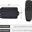 Richmat Adjustable Bed Control Box HJC25 Replacement with Wireless Remote, Head and Foot Recline Only