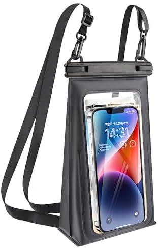 TDLIRH Large Waterproof Phone Pouch Universal Phone Waterproof Case for Phone IPX8 Water Proof Dry Bag with Wide Lanyard Large Capacity Waterproof Bag for Swimming Rafting