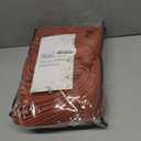 Terracotta Pinch Pleat Semi Sheer Linen Curtains 90 Inch Long Rustic Drapes, 40"W x 90"L
