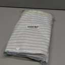 ZWJD Throw Pillow Covers 18x18 Set of 2 Striped Pillow Covers with Fringe Chic Cotton Decorative Pillows Square Cushion Covers for Sofa Couch Bed Living Room Farmhouse Decor (Light Blue)