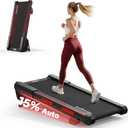 Jogwell Walking Pad with 12%-20% Auto Incline, 3.0-3.5HP Brushless Ultra-Quiet, 40% Wider Deck Under Desk Treadmill for Home Office, 350 LBS Capacity, Vertical Storage