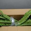 Dkaltm Artificial Boston Fern Bush- Set of 2 Large Artificial Ferns for Outdoors, 45Inch Large Faux Ferns, Suitable for Office & Living Room Decor, 55Branches for Each Bouquet