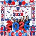 Red and Blue Graduation Decorations 2026 Class of 2026 Banner Grad Party Decorations 2026 Class of 2026 Decorations 2026 Graduation Decoration