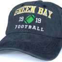 Football Fans City Embroidered Hat for Men Women Adjustable Baseball Unisex Cotton Cap (One Size, Bc-green)