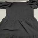 PRETTYGARDEN Women's Casual Summer Midi Dress Puffy Short Sleeve Square Neck Smocked Tiered Ruffle Dresses M