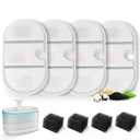 VinDox 8 Packs Replacement Cat Fountain Filters Compatible with PETLIBRO Capsule Pet Fountain: PLWF002,71oz/2.1L Ultra Quiet-BPA-Free, Two Flow Modes Pet Dispenser