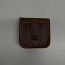 Holster for Samsung Z Flip 5/4/3, Motorola RAZR Series, Belt Clip Flip Phone Case with Card Holder & Magnetic Closure, Western Real Leather Pouch on Belt, Brown (L (Inner: 3.9 x 3.3 x 1.18'') - Brown)
