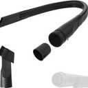 Universal Vacuum Hose Attachment 25" Flexible & Durable Lint Vac Hose with 1 Adapters for (1-1/4" or 1-3/8") Dyson Shark Hoover Bissell Vacuum, Clean Dryer Vent Lint Duct, Crevice Tool with Brush Kit